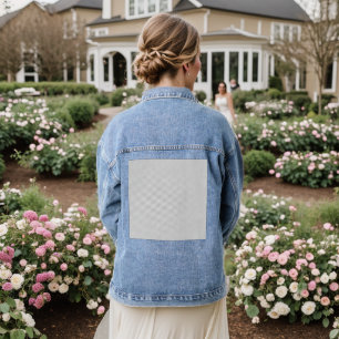Modern Grey Polka Dot Event Sign Background Denim Jacket