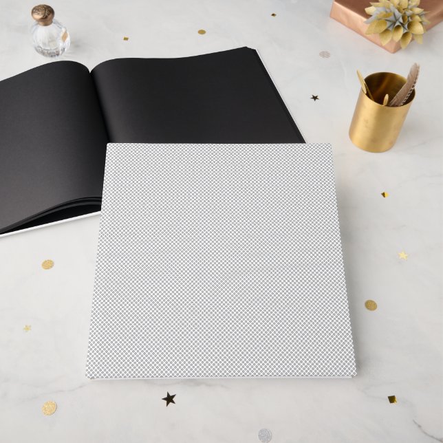 Modern Grey Polka Dot Event Sign Background Guest Book (Front Open)