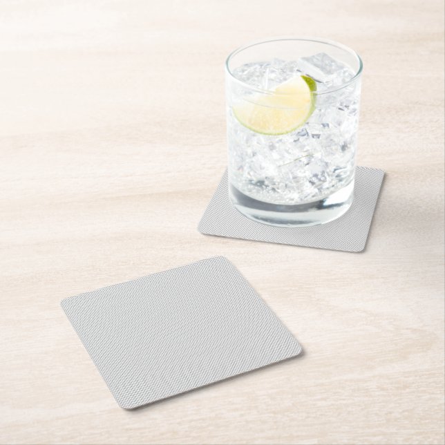 Modern Grey Polka Dot Event Sign Background Square Paper Coaster (Insitu)