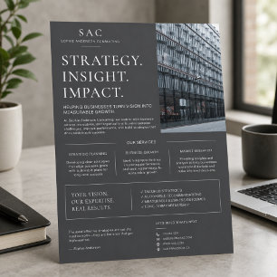 Modern Grey Professional Consultant Flyer