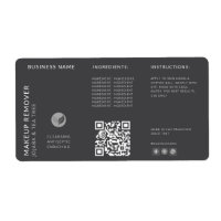Modern Grey QR Code Wraparound Bottle Ingredient