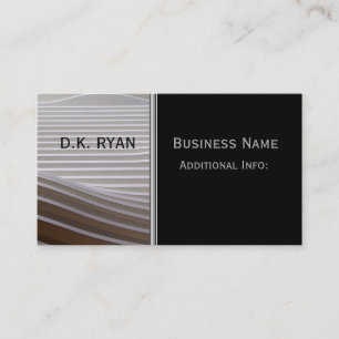 Modern Grey Stripes Business Card 3