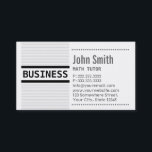Modern Grey Stripes Math Tutor Business Card<br><div class="desc">Modern Grey Stripes Math Tutor Business Card.</div>