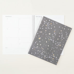 Modern Grey Terrazzo Planner