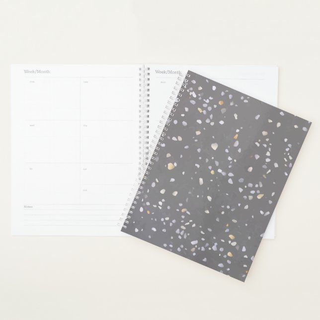 Modern Grey Terrazzo  Planner (Display)