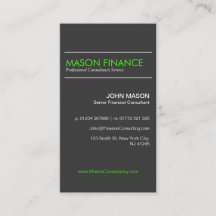 Modern Grey Vertical - Professional Business Card