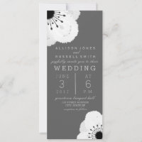 Modern Grey + White Anemone Wedding