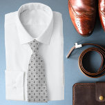 Modern Grey White Geometric Pattern Tie<br><div class="desc">Modern Grey White Geometric Pattern Neck ties features a stylish grey and white geometric pattern.</div>