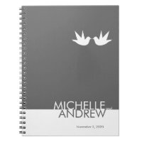 Modern Grey White Wedding Guest Book Organiser