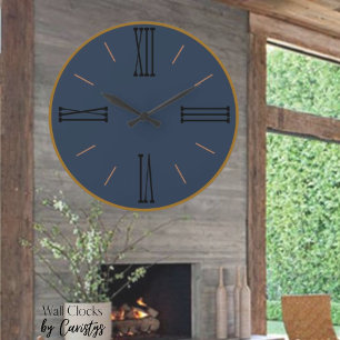 Modern Grey with Gold Trim Acrylic Wall Clock