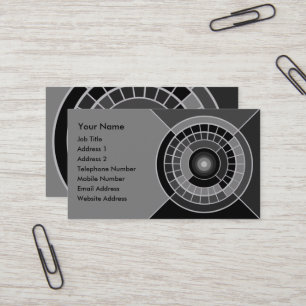 Modern Greyscale colour wheel art Business Card