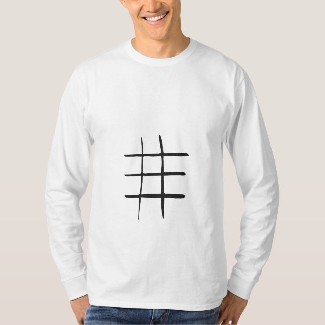 Modern Grid Design Long Sleeve for Stylish Comfort T-Shirt (Front)