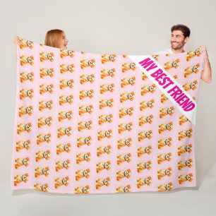 Modern Grooming Dog Personalized Collection Fleece Blanket
