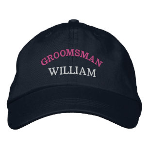 Modern Groomsman Bachelor Party Custom Embroidered Hat