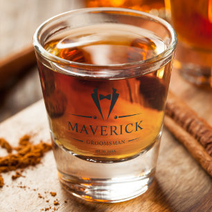 Modern Groomsmen Gift Classic Tuxedo Wedding Favou Shot Glass