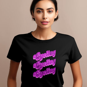 Modern groovy Cycling Graphic for Biking woman T-Shirt