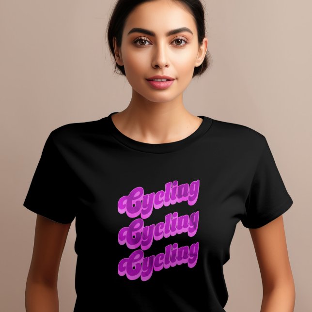 Modern groovy Cycling Graphic for Biking woman T-Shirt (Creator Uploaded)