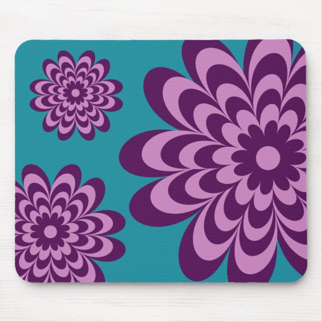 Modern Groovy Daisies Mousepad (Front)