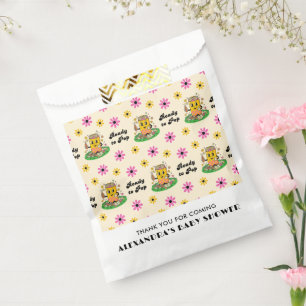 Modern Groovy Daisy Pink Yellow She's Ready to Pop Favour Bags