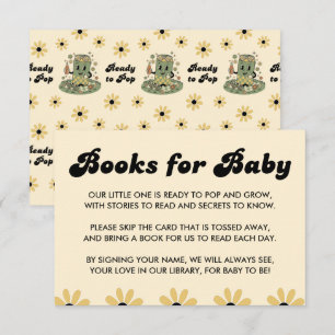 Modern Groovy Daisy Sage Green She's Ready to Pop Enclosure Card