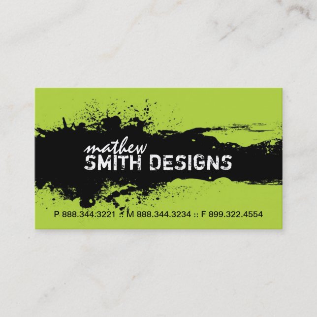Modern Grunge Business Card (Front)
