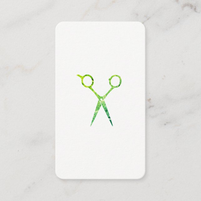 Modern Grunge Green Scissors Appointment (Front)