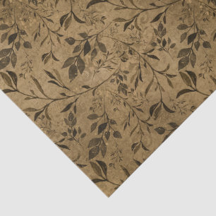Modern Grunge Leaf Pattern Tissue Paper