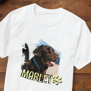 Modern Grunge Playful Simple Custom Pet Photo T-Shirt