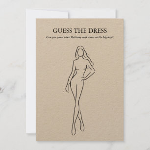 Modern Guess The Dress Bridal Shower Game
