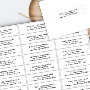 Modern Guest Address Label Invitation Envelope