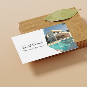 Modern Guest House Vacation Rental Photo Business Card