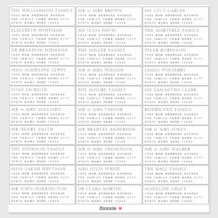 Modern Guest Name & Address Label