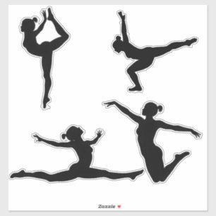Modern Gymnastics Girls , Gymnast Silhouette