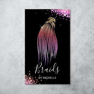 Modern Hair Braider, hair Salon for Braids Busines Business Card