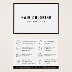 Modern Hair Colouring Aftercare Business Card