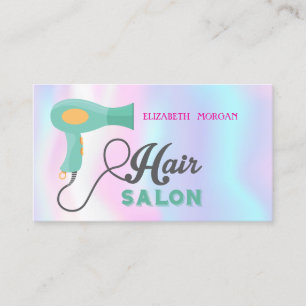 Modern Hair Salon,Holographic Business Card