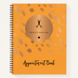 Modern hair salon personalised appointment book