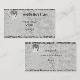 Modern hair studio business card
