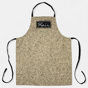 Modern Hair Stylist Black Gold Glitter Apron