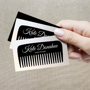Modern Hair Stylist Comb Beauty Salon Business Card