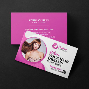 Modern Hair Stylist Makeup Artist Service Salon Business Card