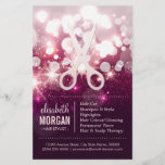 Modern Hair Stylist - Pink Glitter Sparkle Flyer<br><div class="desc">Modern Hair Stylist - Pink Glitter Sparkle flyer template for you.
(1) For further customisation,  please click the "customise further" link and use our design tool to modify this template. 
(2) If you need help or matching items,  please contact me.</div>