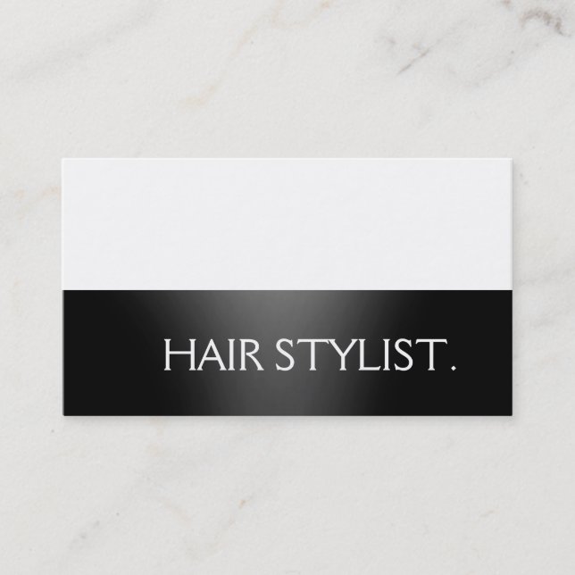 Modern Hair Stylist Professional Business Card (Front)