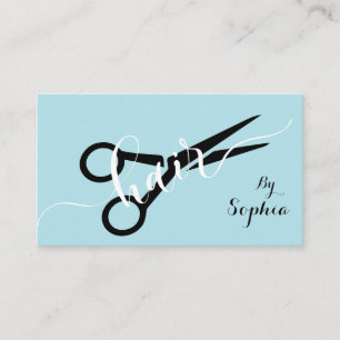 Modern Hair Stylist QR Code Business Card