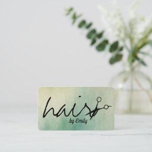 Modern Hair Stylist Trendy Watercolor Salon Appointment Card