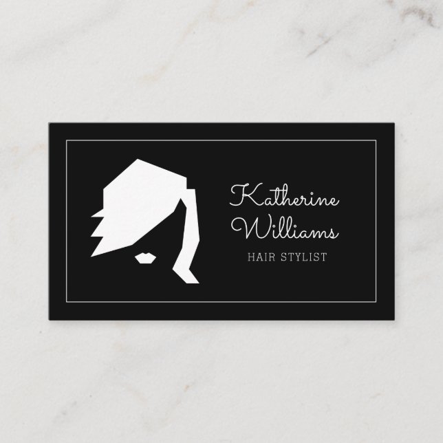 Modern Hairstylist Business Card (Front)