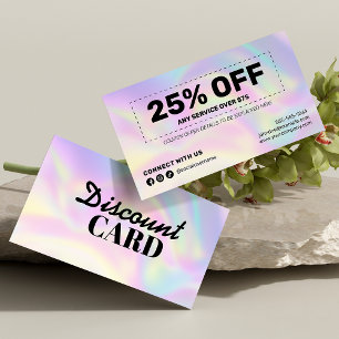 Modern Hairstylist Holographic Reward Discount Card