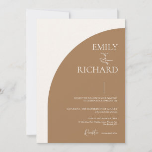 Modern Half Arch Wedding Invitation