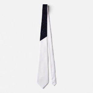 Modern Half Cut Starry Night and White Tie