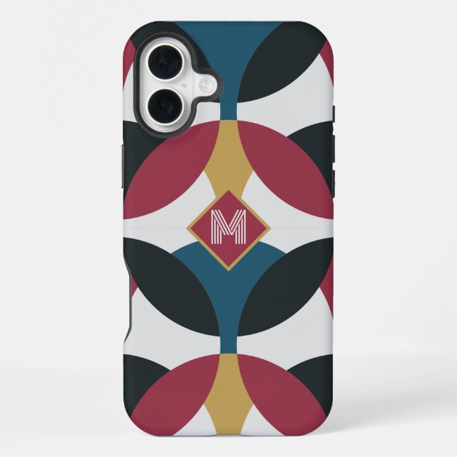 Modern Half Moons iPhone Case (Back)